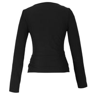 Women's Long Sleeve Tops Casual Scoop Neck Ribbed Knit Slim Fitted Basic Tee Shirts Trendy Spring Outfits