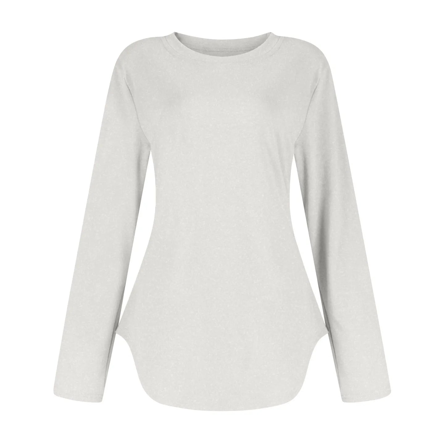 Traf 2024 Mujer Womens Long Sleeve Round Neck Shirts Side Split Basic Loose Tunic Tops Casual Shirts Ropa De Mujer Fashion