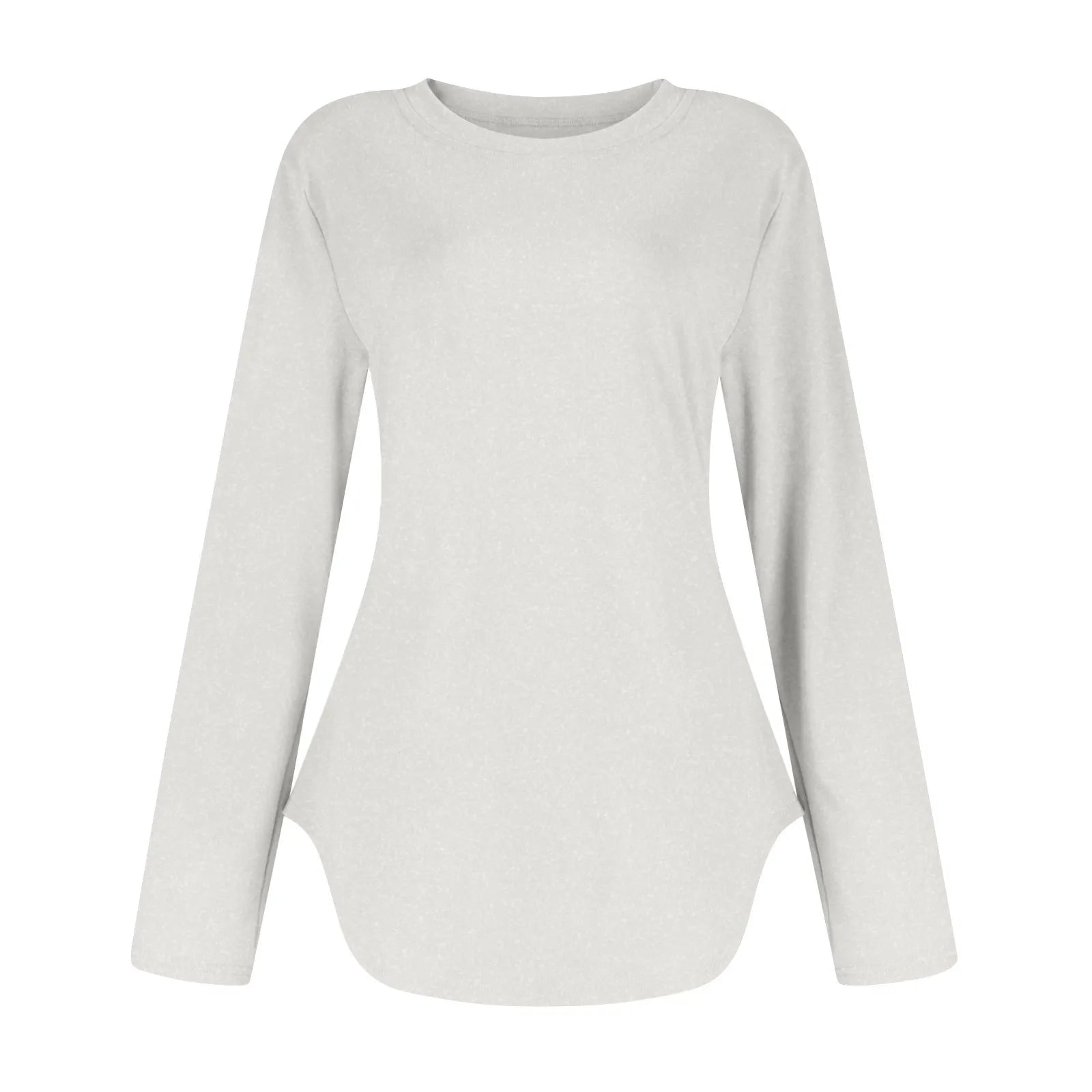 Traf 2024 Mujer Womens Long Sleeve Round Neck Shirts Side Split Basic Loose Tunic Tops Casual Shirts Ropa De Mujer Fashion