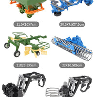 RC Farm Tractors Car 1/24 Radio Controlled Cars and Trucks 2.4G with Light Simulated Engineering Truck Model Toys for Children