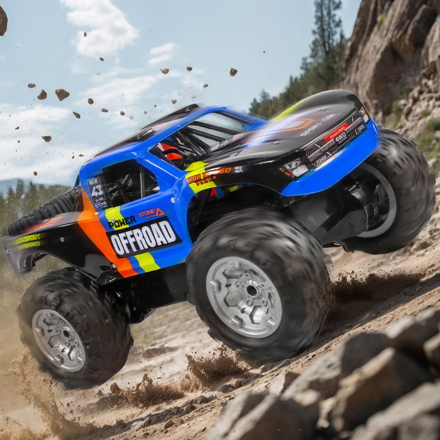 RC Off Road Car 1/14 Stunt Vehicle 4WD Remote Control Amphibious Waterproof Pickup Truck Climbing Car RTR Model Toys for Boys