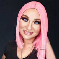 Synthetic Short Straight Bob Wig Middle Part Heat Resistant Synthetic Wigs for Halloween Cosplay Party