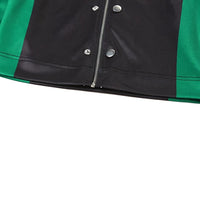 Cutenew Panelled Feather Women Coats New Letter Print Patchwork Buttons Full Sleeve Zip-up Crop Jackets Female Street Outwear