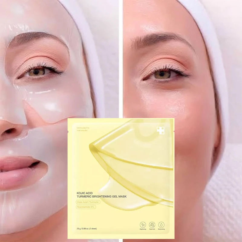 Collagen Mask Deep Hydrating Turmeric Moisturizing Staying Up Late Face Plumping Hydrolyzed Collagen Brightening Facial Care