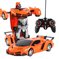 Rc Cars and Trucks Remote Control Cars 2In1 Transformation Robots Toy Deformation Toys RC Sports Car Vehicle Model Electric Car