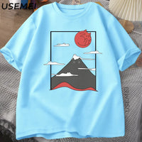 Funny Cat Graphic T Shirts Japanese Cat Graphic Tee Cotton Printed Short Sleeve Tees Men Women Harajuku Hight Qualty Clothes