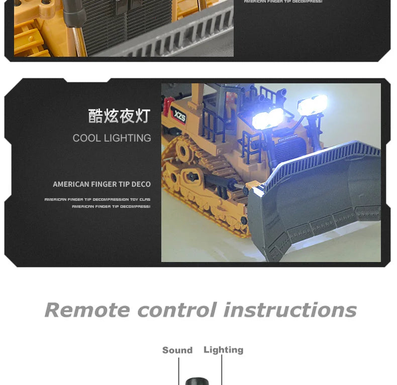 RC Car Children Toys Remote Control Car Toys For Boys Radio Control Excavator Dump Truck Bulldozer Electric car Kids Toys Gift