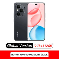 New HONOR 400 Pro Global Version 5G Smartphone 200MP Camera Snapdragon 8 Gen 3 6.7'' AMOLED 100W Wired 50W Wireless