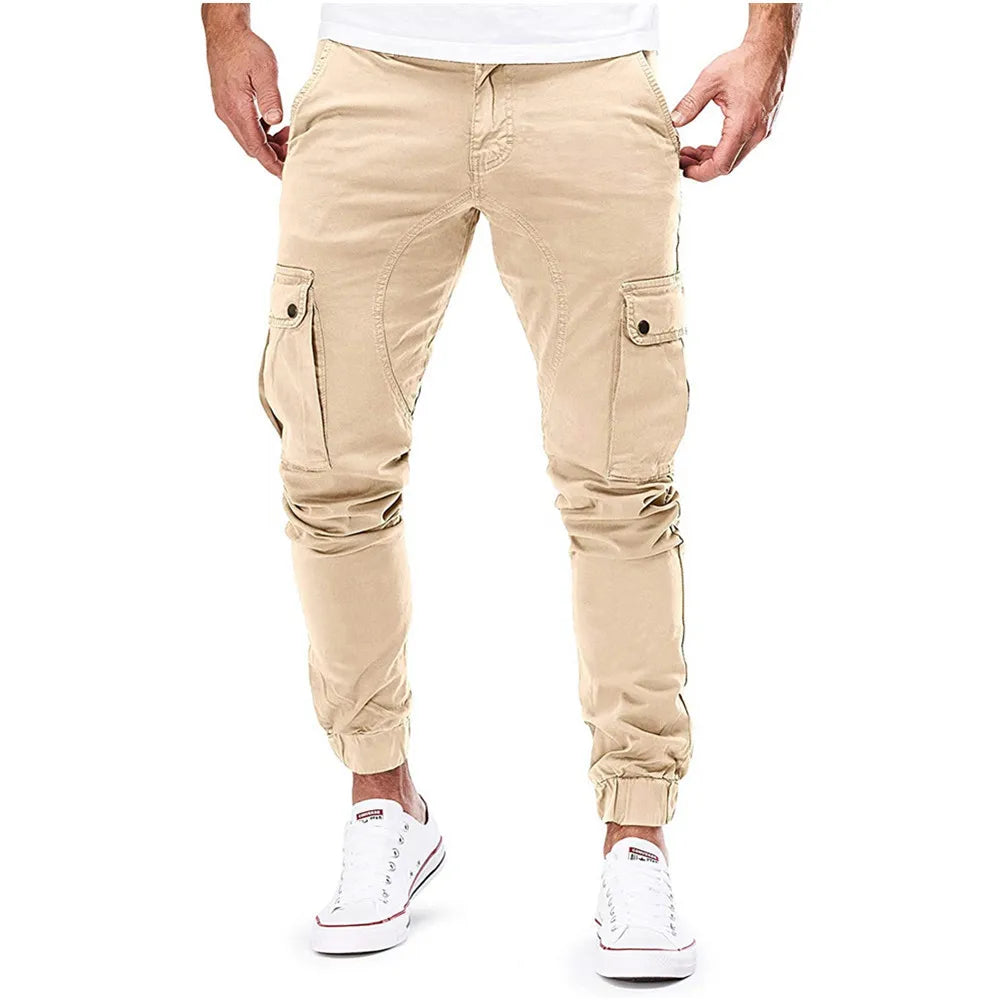 Men Pants Thin Fashion Casual Jogger Pants 2020 Streetwear Cargo Pants Men's Multi-pockets Trousers Fitness Gyms Sweatpants Mens