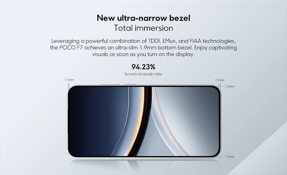 POCO F7 5G Global Version Smartphone Snapdragon® 8s Gen 4 6500mAh Battery 6.83" 1.5K AMOLED 50MP Camera OIS NFC 90W HypeCharge