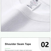 Men's 230g Heavy Cotton Short-sleeved T-shirt Men Pure Cotton Loose Solid Color Bottoming Shirt Trendy Man T-shirt Tops Clothes