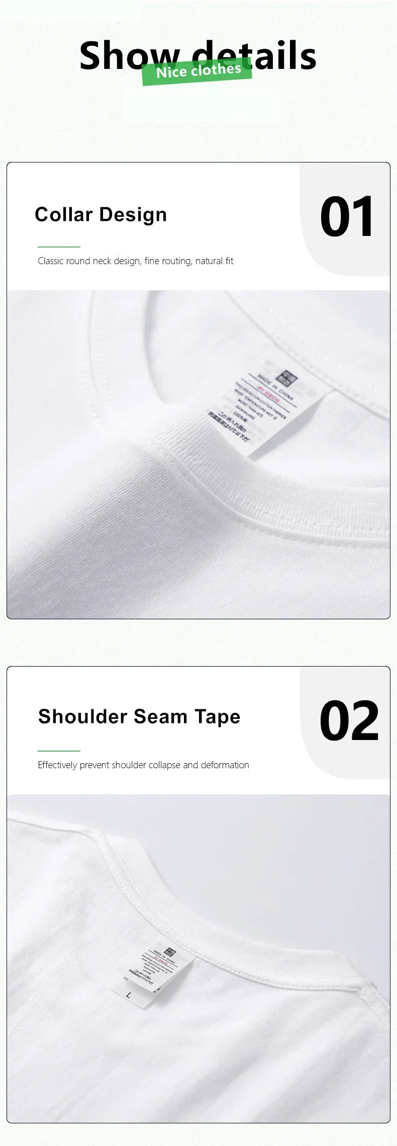 Men's 230g Heavy Cotton Short-sleeved T-shirt Men Pure Cotton Loose Solid Color Bottoming Shirt Trendy Man T-shirt Tops Clothes