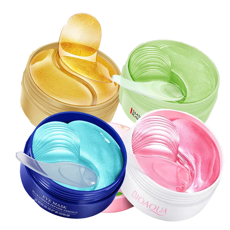 240pcs=120pairs Eye patches Hyaluron Acid & Gold & Seaweed & Black Pearl Hydrating Moisturizing Crystal Collagen Gel Eye Mask