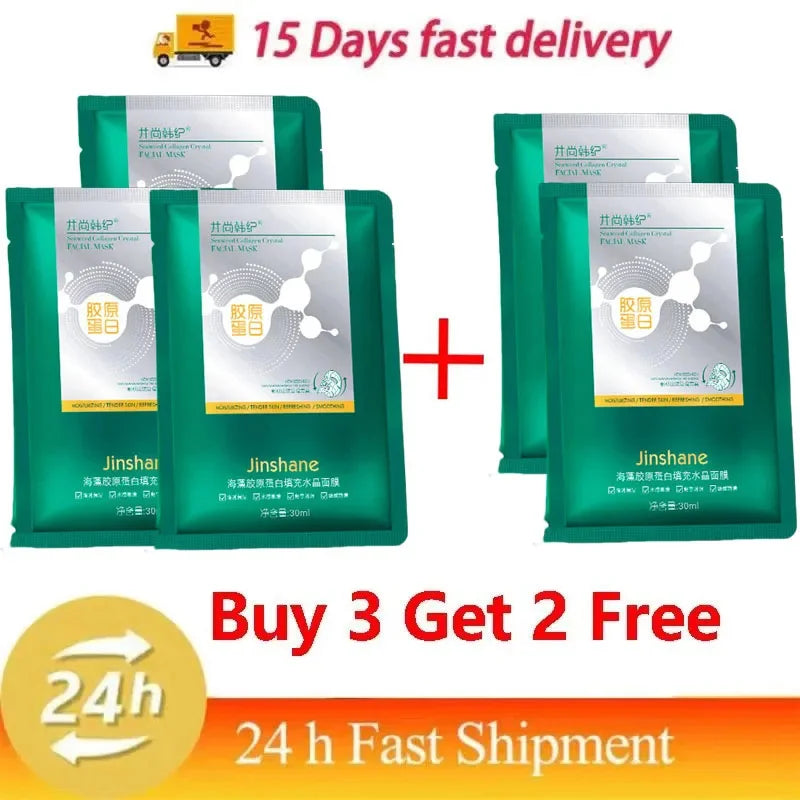 Tiktok Hot Sale Seaweed Collagen Filling Crystal Mask Replenishing Fruit Jelly Skin Transparent Mask Skin Care Masque 1/3/5/10pc