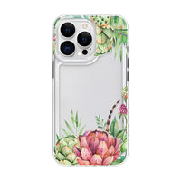 Girls Flower Clear Phone Case For iPhone 16 15 14 13 12 11 Pro Max 16 Plus Bumper Shockproof Hard Cover Cases