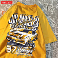 Cool Racing Cars Printed Short Sleeve Breathable Fashion T Shirts Breathable Streetwear Clothing Everyday Cartoon T-Shirt