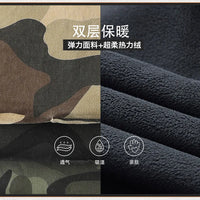 2025 NewMen's Fleece-Lined American Camouflage Casual Multi-Pocket Loose Zipper Jogger Pants Autumn Youth Trendy Workwear