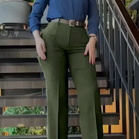 Sweet Patchwork High Waist Casual Pants Autumn Hot Sale Of The Season New Arrival Women's Fashion Fresh Style Loose Fit Trousers