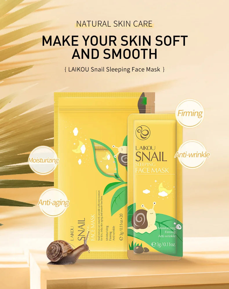 LAIKOU 7pcs Moisturizing Facial Mask Anti Wrinkle Firming Hydrating Sleeping Face Masks Face Mask Beauty Korean Skin Care