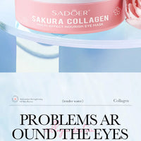 60pcs SADOER Sakura Collagen Eye Mask Anti Dark Circles Eyes Bags Removal Moisturizing Firming Eye Patches Skin Care for Eyes