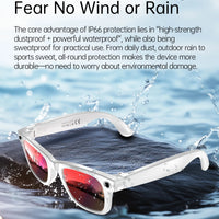 AI Smart Glasses 5 Million Pixels Recording Videos Photo Recognition Answer Translation 290mAh IP66 Waterproof Bluetooth Glasses