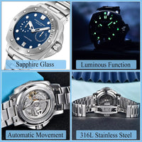 PAGANI Design New Men Automatic Mechanical Watches Diver Watch For Top Brand Luxury 200M Waterproof AR Sapphire Watch for Men