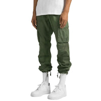 New 2025 Pocket Design Solid Cargo Pants Trousers for Men Full Length Casual Loose Drawstring Pockets Pants Male Cargo Pants 5XL