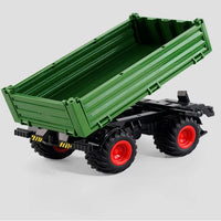 RC Farm Tractors Car 1/24 Radio Controlled Cars and Trucks 2.4G with Light Simulated Engineering Truck Model Toys for Children