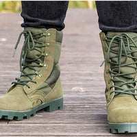 37-48 Training Boots Outdoor Hiking Climbing Shoes Green High Top Desert Boots Work Security Shoes