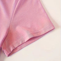 Stylish Women's Short Sleeve Casual  Round Neck Summer Sporty Style Versatile Top with Print Soft Fabric Breathable Moisture