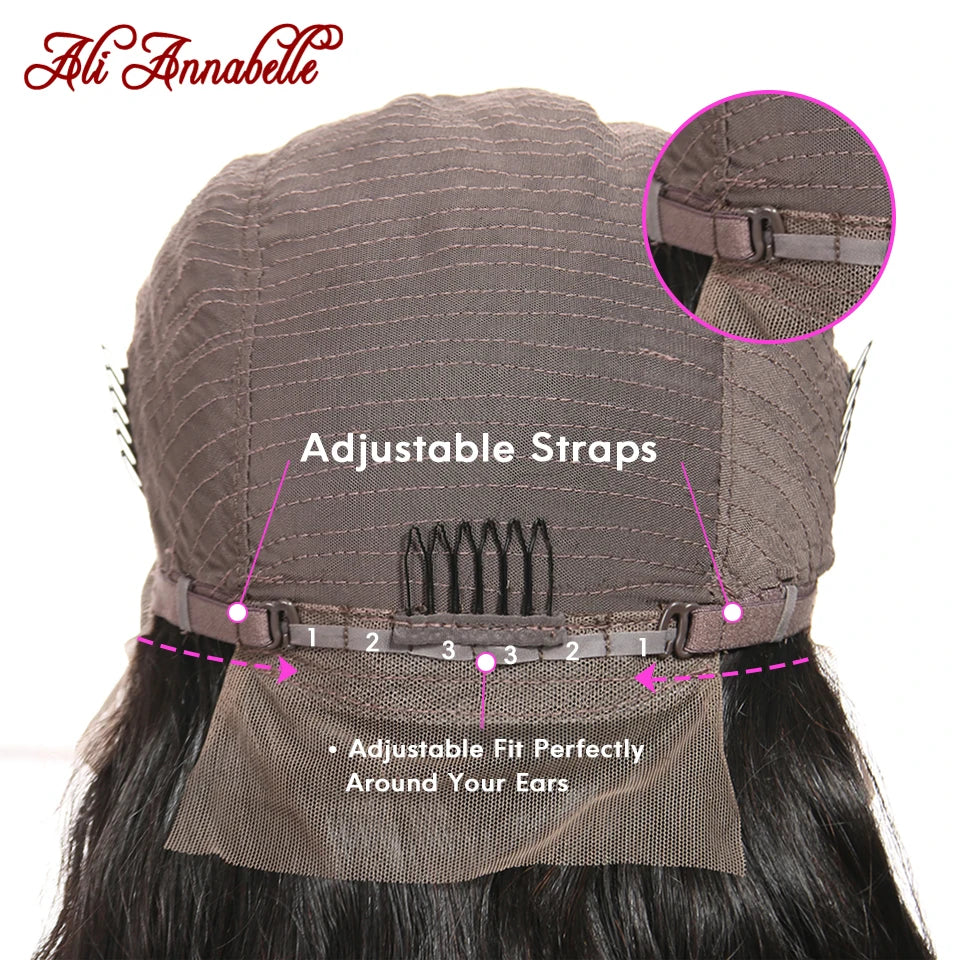 Malaysian Straight Lace Front Wigs Preplucked 13x4 13x6 Transparent Lace Frontal Wig Ali Annabelle Lace Front Human Hair Wigs