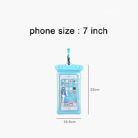 Waterproof Swimming Mobile Phone Cases Macron AirBag Hanging Neck Cases Diving Skiing Universal Phone Bag for All Phones 7 Inch