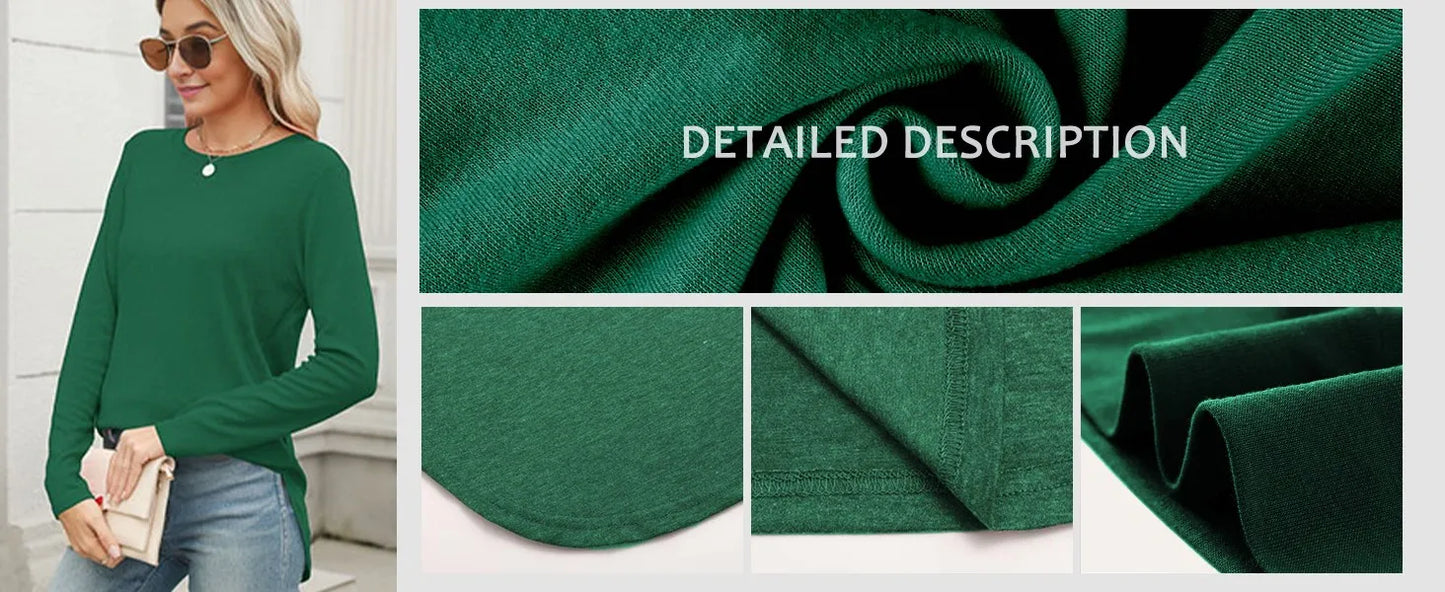 Traf 2024 Mujer Womens Long Sleeve Round Neck Shirts Side Split Basic Loose Tunic Tops Casual Shirts Ropa De Mujer Fashion