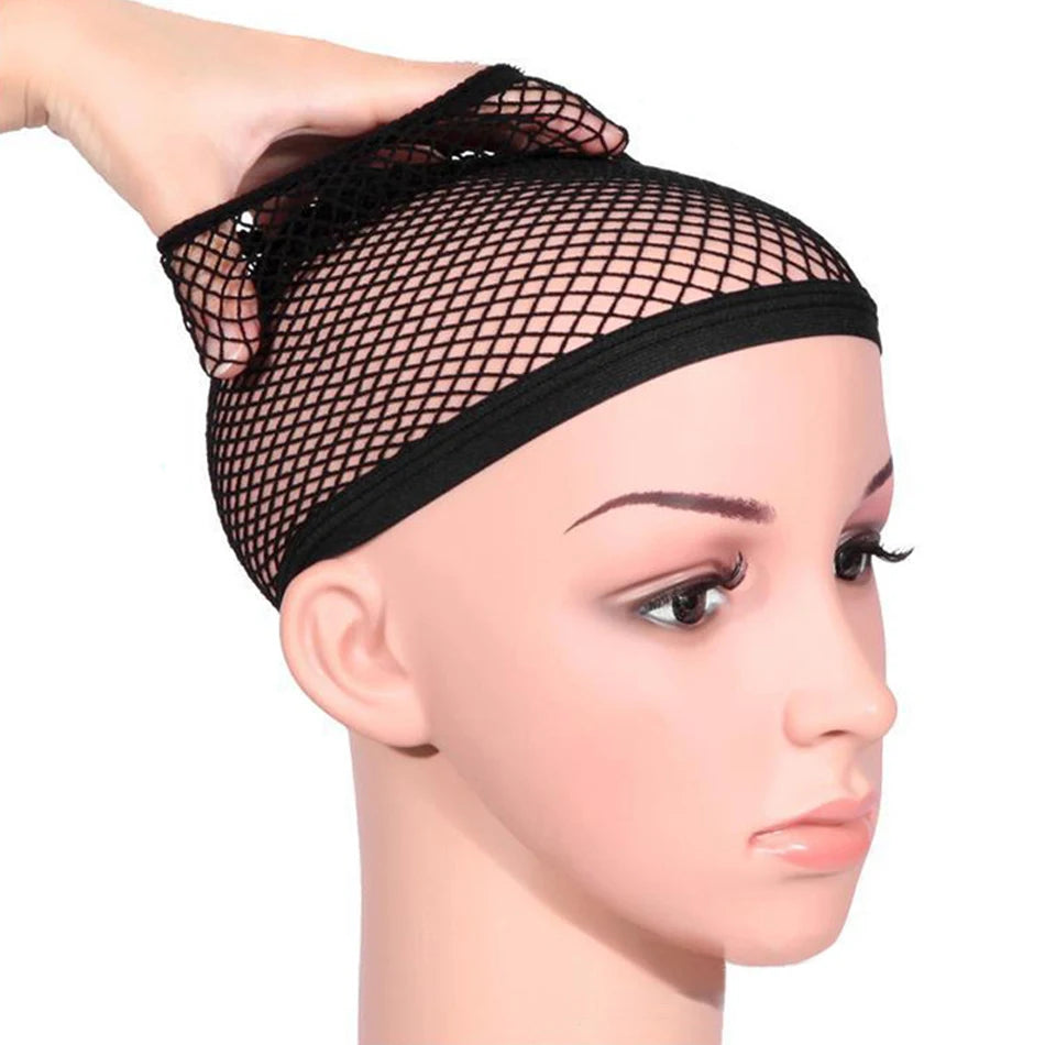 Top Hairnets Good Quality Mesh Weaving Wig Open at One Ends Black Hair Elastic Stretchabl Net For Making Caps Fishnet Ladies