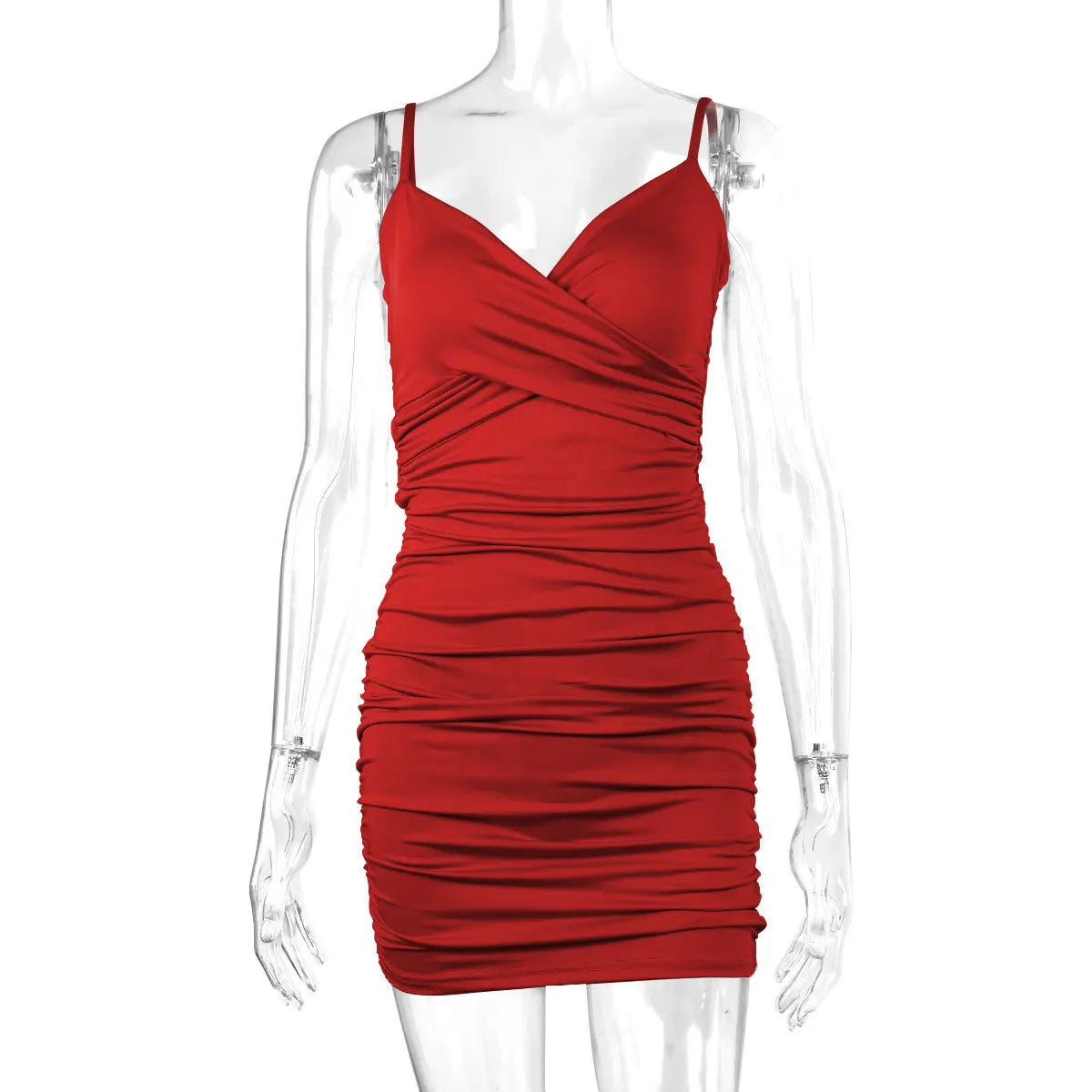 Women's Sexy Spaghetti Strap Bodycon Short Dresses,Mini Dress,Red Dresses,Woman Clothing,New In Dress,Party Dress,Clothes
