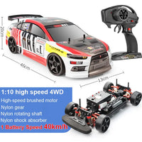 1:10 70km/H Remote Control Car 4wd High Speed Drift 2.4g Rc Car Shock Absorber Anti-Collision Rc Toys Christmas Gift