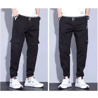 Men's Fashion Concise Office Harem Pants Holiday Party Plush Winter Cargo Trousers Classic Thicken Casual Pants Plus Size S-3XL