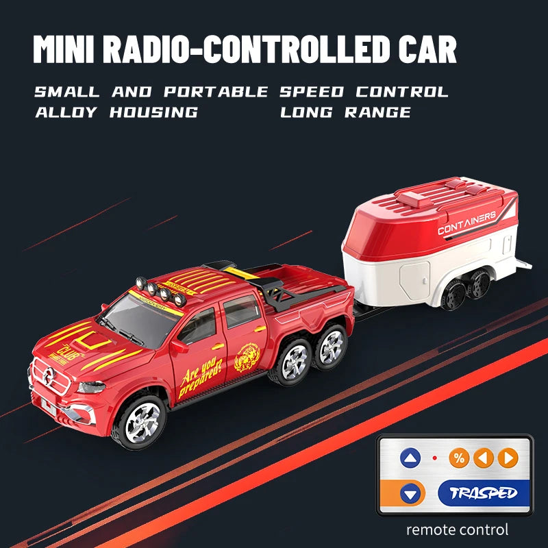 New RC Car MINI Alloy 1/64 Remote Control Car Convenient to Carry 60 Minutes of Work Time Children's Gifts Electronic Toys