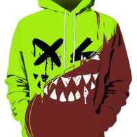 Men's Creative Smiling Face Pattern Printed Hoodie Fashionable Men's Trendy Hoodie Casual Design Hoodie With Pocket Streetwear