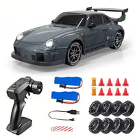 RC Drift Car 1/24 4WD Mini RC Racing Vehicle Model High Speed 2.4G Radio Half Scale with Light Remote Control Car Drive Gifts