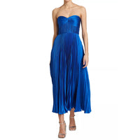 Backless Solid Color Zipper Women's Banquet Occasion Slim Fit Dress Host Program Strapless Pleated Long Dresses 2025 New Summer