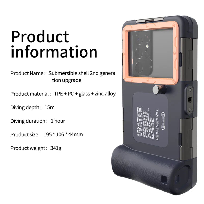 Professional Diving Phone Case For iPhone 15 14 13 12 Pro Max Underwater Taking Waterproof Cases Cover For SamsungS22 S23 Huawei