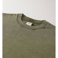 ZODF New Summer Batik Washed T-Shirts For Men Unisex Retro Loose High Street 275gsm Cotton T Shirt Brand Design HY0594