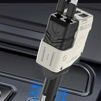 Elough 120W Car Charger Super Fast Flash Charge USB/Type C Multi Port Charger 4 in 1 Expansion Cable