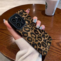 Fashion Soft Phone Cases For iPhone 13 12 MINI 11 14 15 16 Pro Max XS Max XR 7 8 Plus Leopard Pattern Silicone Case Back Cover