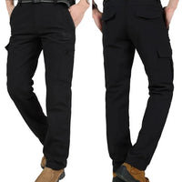 Winter Thick Pants Men Double Layer Fleece Cashmere Overalls High Quality Male Camouflage Trousers Warm Casual Cargo Pants