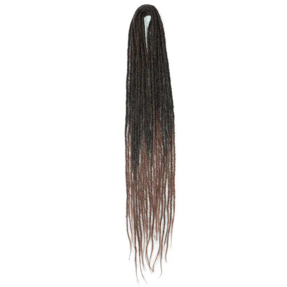 24 inch Synthetic Double Ended Dreadlock Extensions Brownish Blonde Fake Dreads Extensions Reggae Hippie Dreads for Women