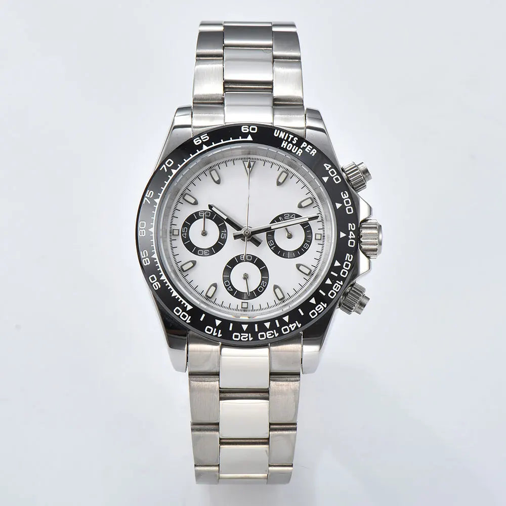 VK63 watch Luxury Men's Watch Sapphire Customizable Multi functional Chronograph Stainless Steel Case Suitable for VK63 Movement