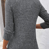 Women's Fashionable V-neck Button Up Top With Pit Stripes