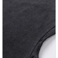 ZODF Trendy Summer Men Batik Washed 275gsm Cotton Tank Tops Unisex Oversized Loose Edge Sleeveless Vests Brand Tees HY1036